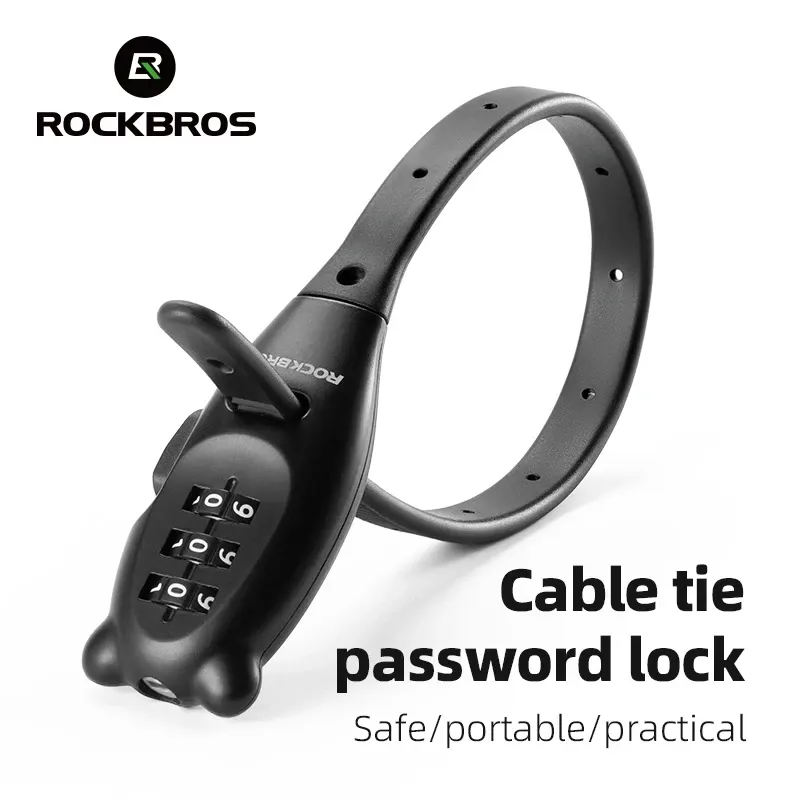 Antivol vélo à code ROCKBROS, câble acier gainé façon collier, photo 2