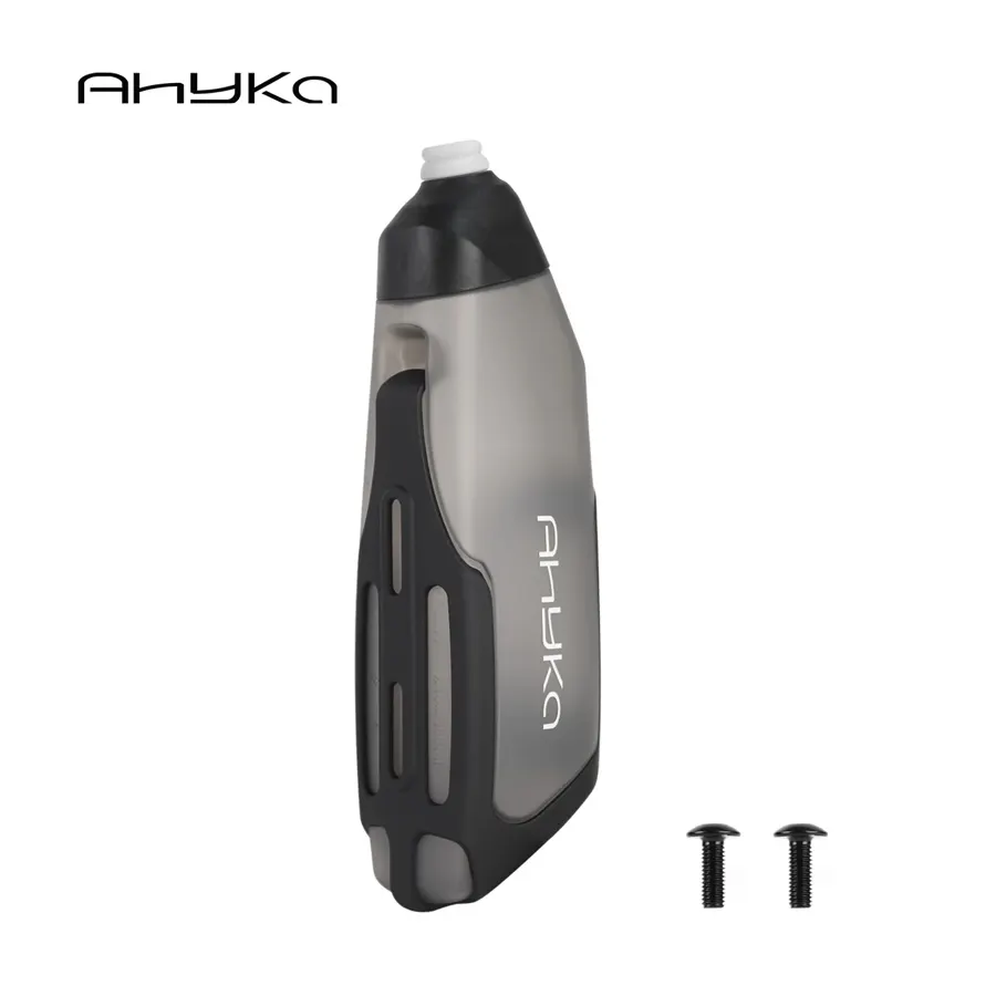 Bidon vélo aéro 600 ml avec porte-bidon en carbone AhyKa, couleur Gris