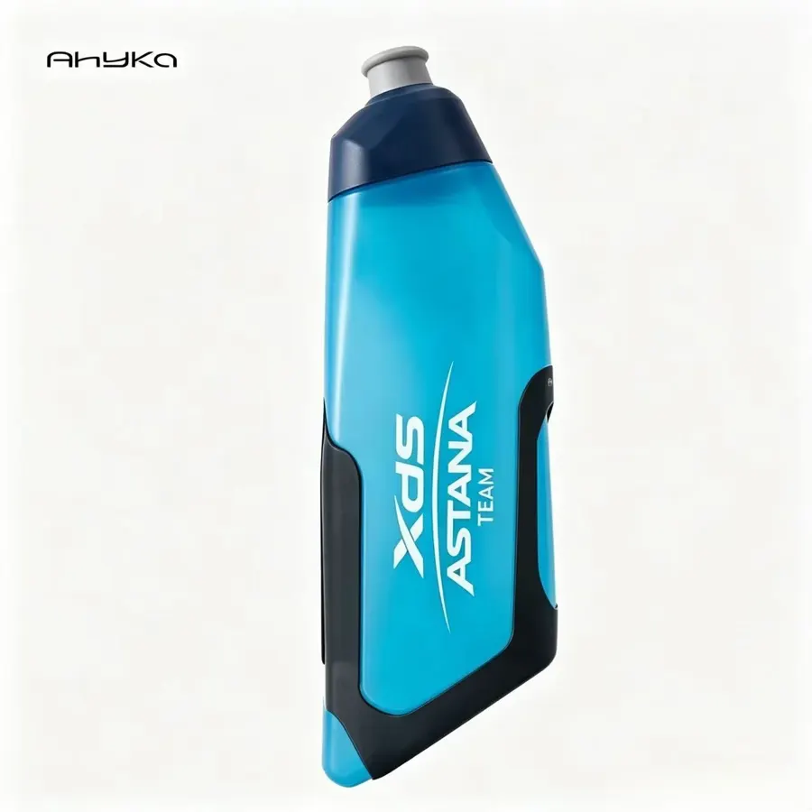 Bidon vélo aéro 600 ml avec porte-bidon en carbone AhyKa, couleur Bleu