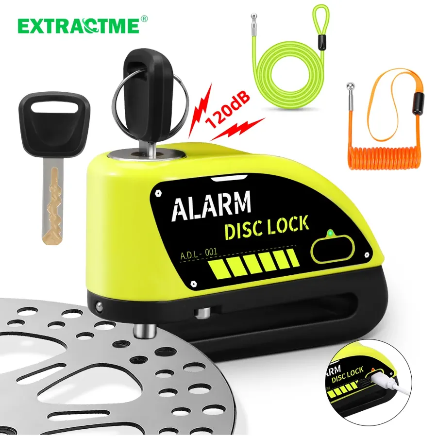 Bloque-disque alarme 120 dB rechargeable Extractme