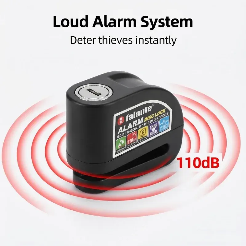 Bloque-disque moto avec alarme 110 dB, photo 4
