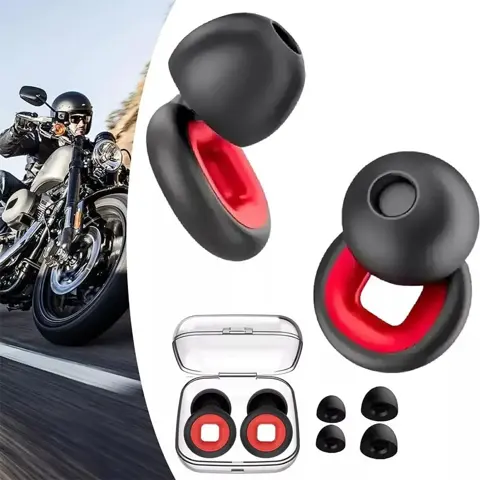 Bouchons d'oreilles moto réutilisables, réduction de 27 dB