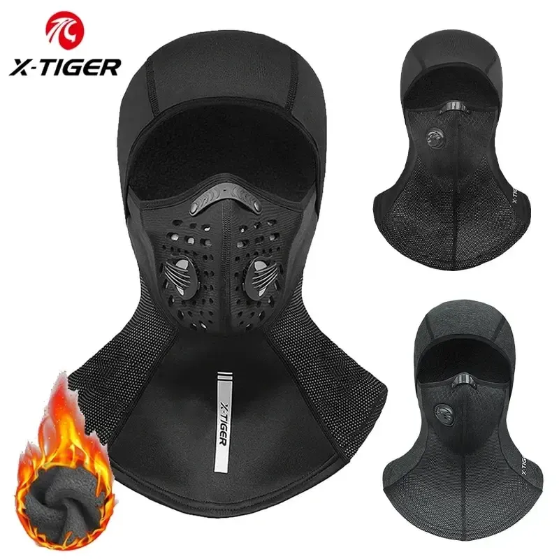 Cagoule moto d'hiver X-TIGER doublée polaire avec filtre respirant, photo 2