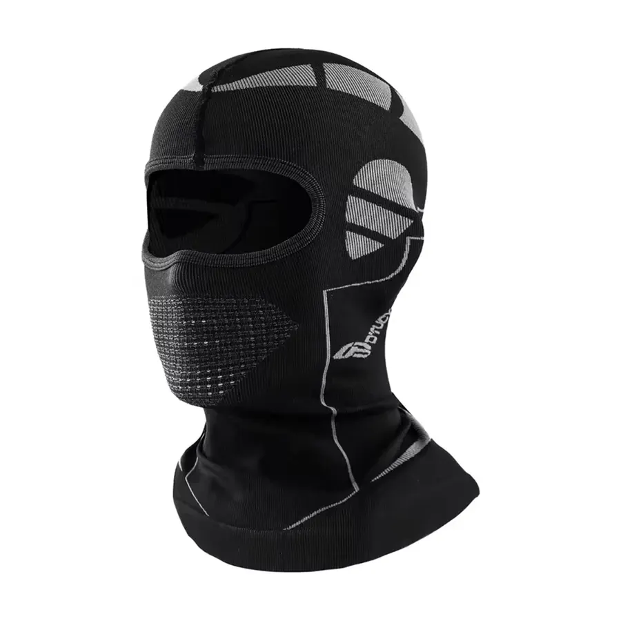 Cagoule thermique d'hiver sous casque, coupe-vent, couleur Noir et gris