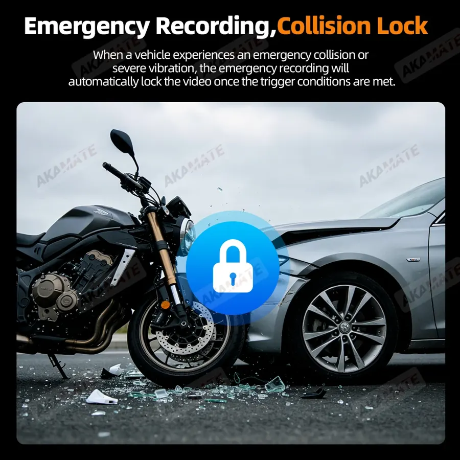 Caméra embarquée moto 2K avant + arrière, Wi-Fi, carte 32 Go incluse, photo 3