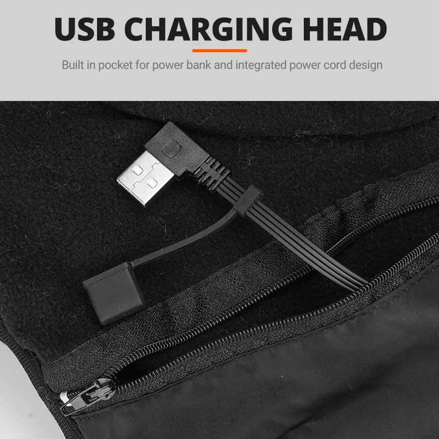 Écharpe chauffante USB moto HEROBIKER, cou et poitrine, photo 6