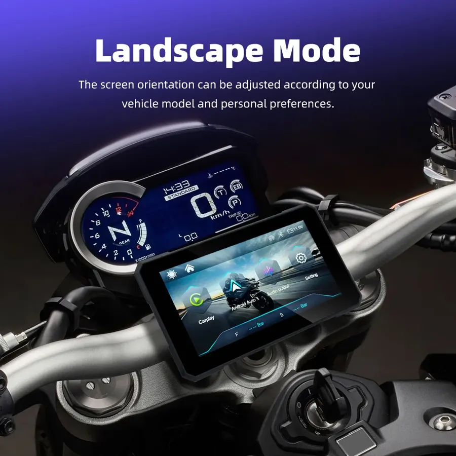 Écran moto CarPlay et Android Auto sans fil EKIY M15, 5 pouces, photo 4