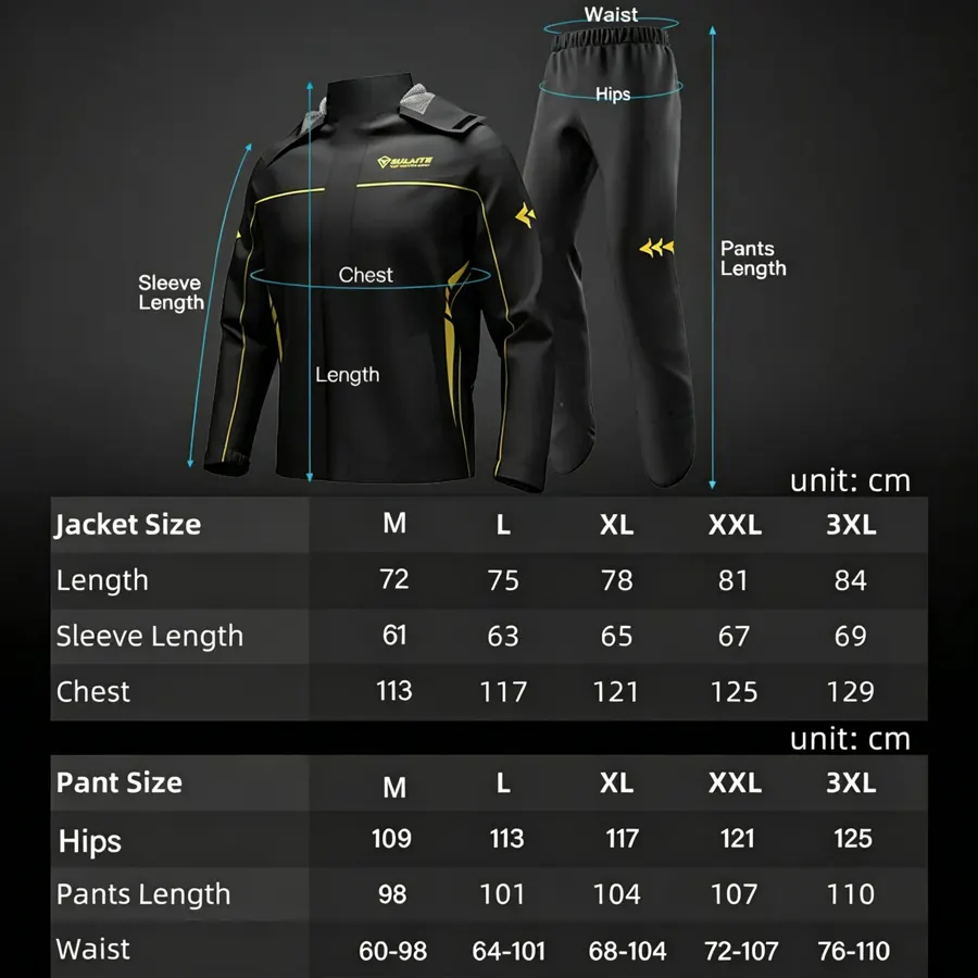 Ensemble de pluie moto SULAITE (veste + pantalon), photo 6