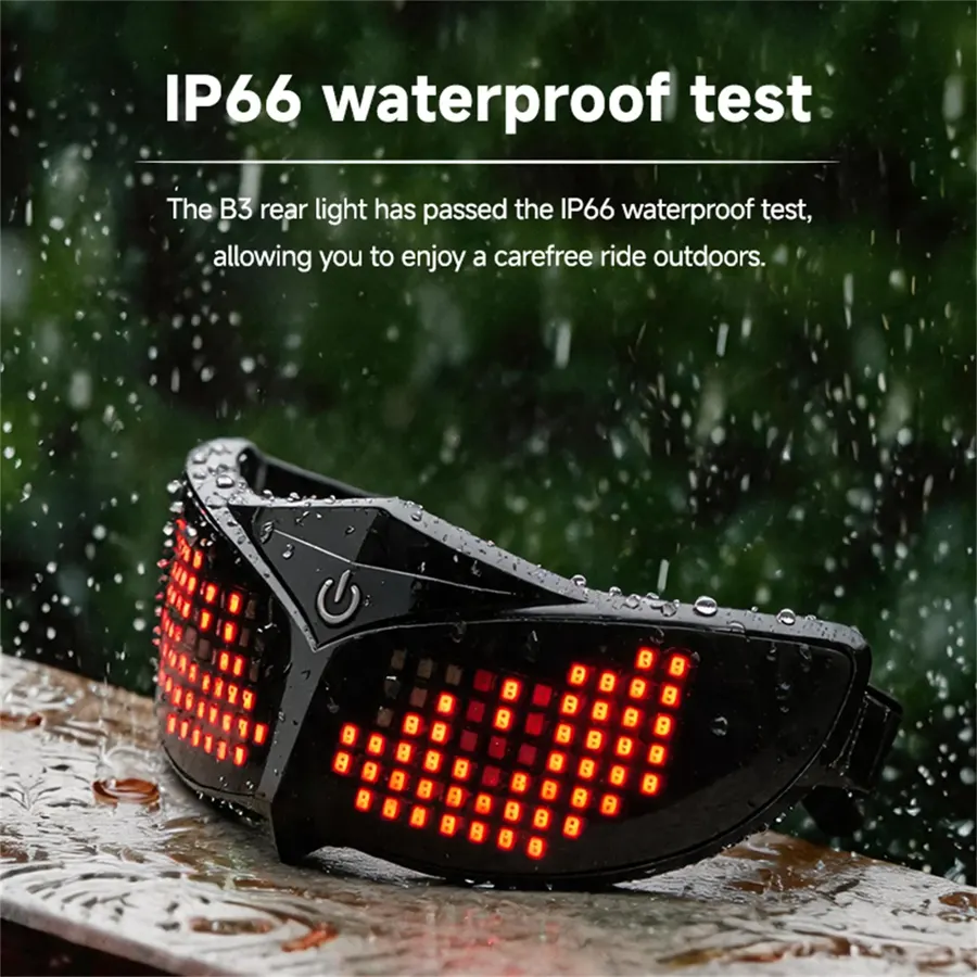 Feu LED matriciel pour casque MOTOCENTRIC B3, 124 LED, IP66