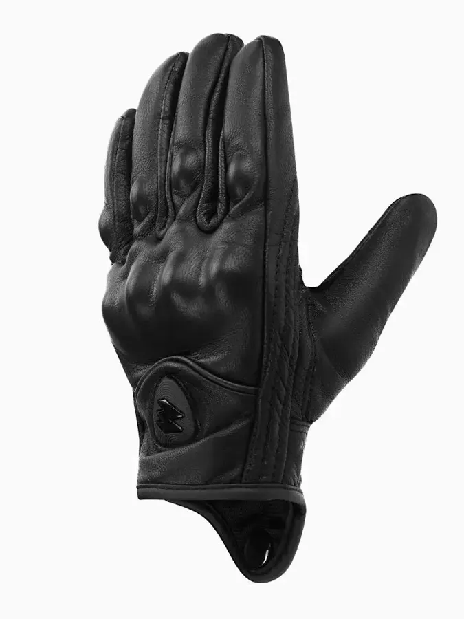 Gants moto en cuir de chèvre homme et femme, coques souples, S à 3XL, photo 4