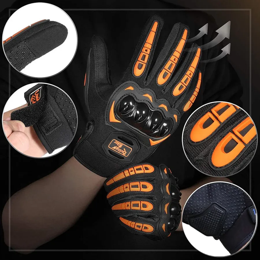 Gants moto d'été à coques de jointures, 5 coloris, photo 3