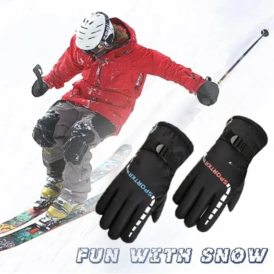 Gants moto hiver imperméables doublés polaire, photo 5