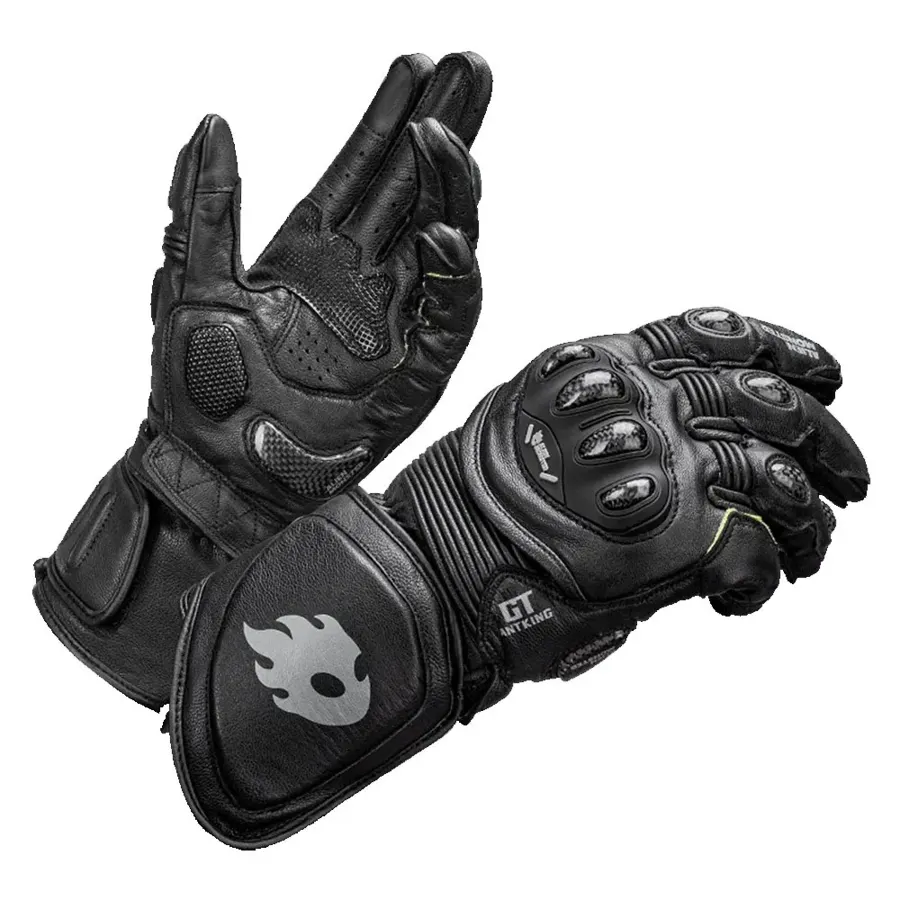 Gants moto racing cuir et carbone ALIEN MONSTER, manchette longue