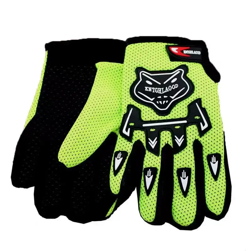 Gants de motocross enfant à renforts, 5 coloris, couleur Vert fluo