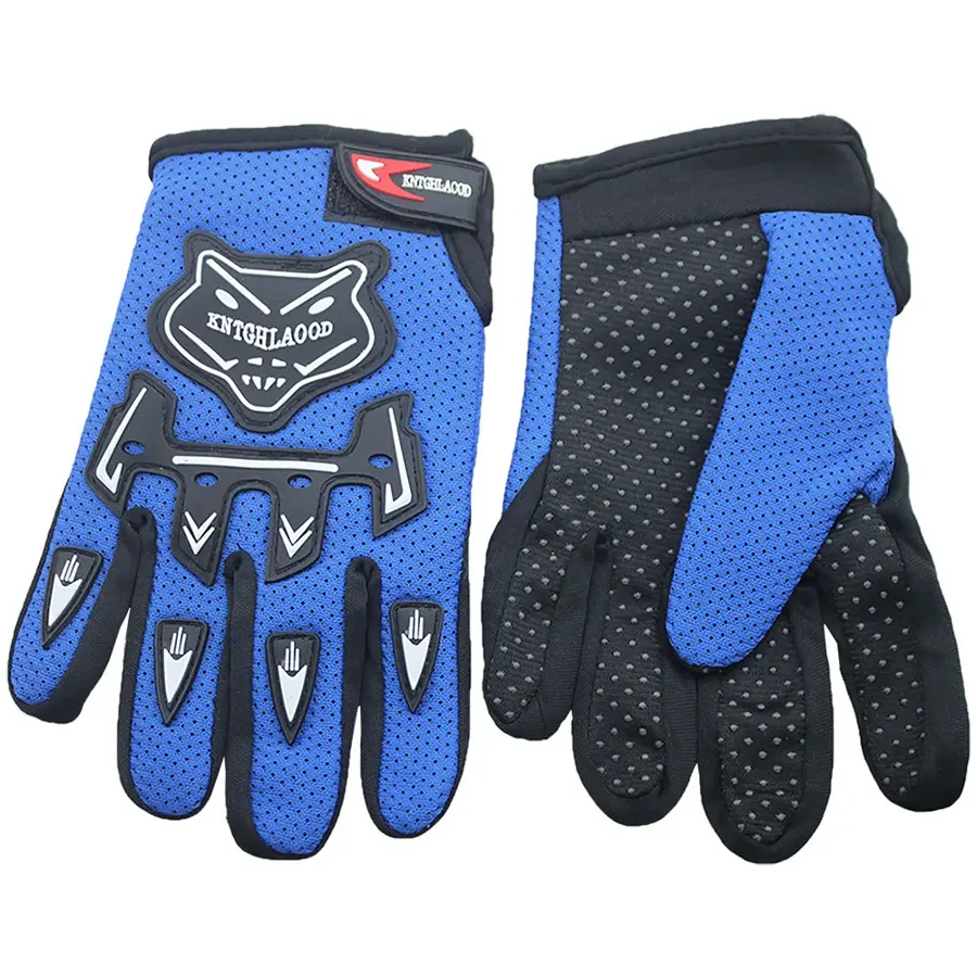 Gants de motocross enfant à renforts, 5 coloris, couleur Bleu