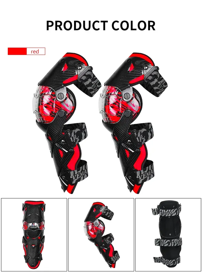 Genouillères moto articulées VEMAR E-18, coque et protège-tibia, photo 4