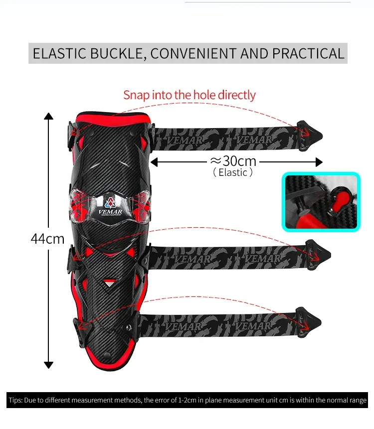 Genouillères moto articulées VEMAR E-18, coque et protège-tibia, photo 5