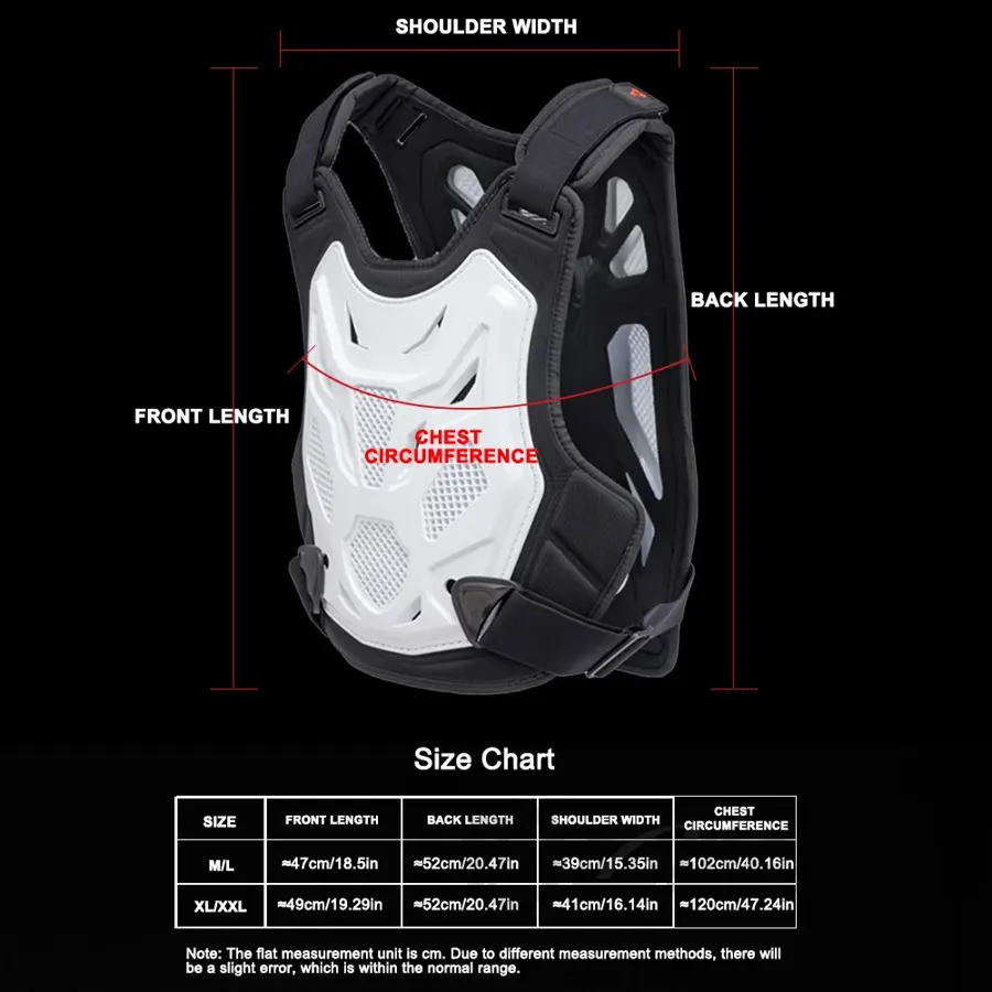 Gilet pare-pierres moto cross torse et dos, photo 2