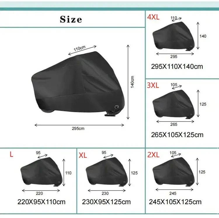 Housse moto imperméable 420D, photo 6