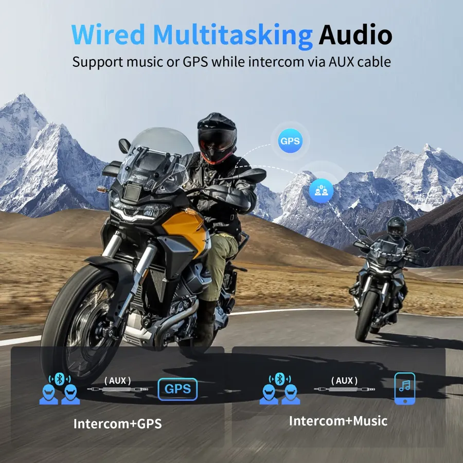 Intercom moto Fodsports M1-S Pro avec application, 10 motards, photo 6