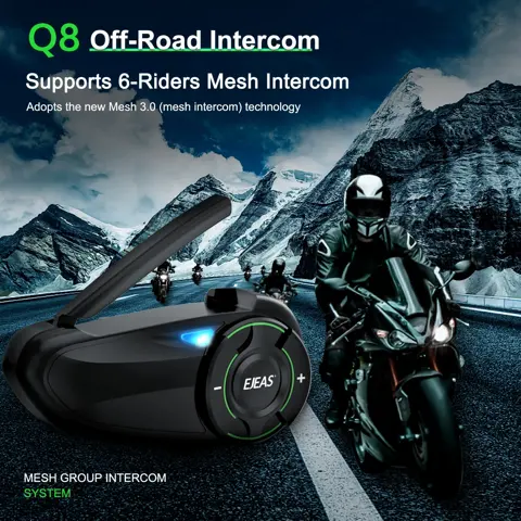 Pack duo intercoms moto Mesh EJEAS Q8 (2 kits)