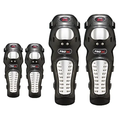 Kit genouillères & coudières coque acier inox (4 pièces)