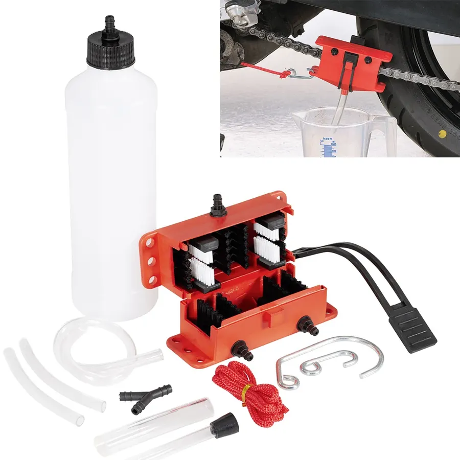 Kit de nettoyage et de graissage de chaîne moto