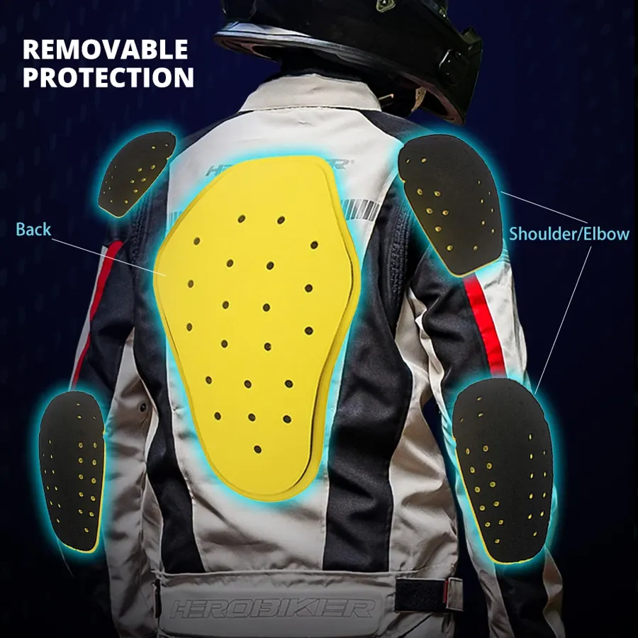 Pantalon moto textile imperméable avec protections genoux et hanches, photo 4