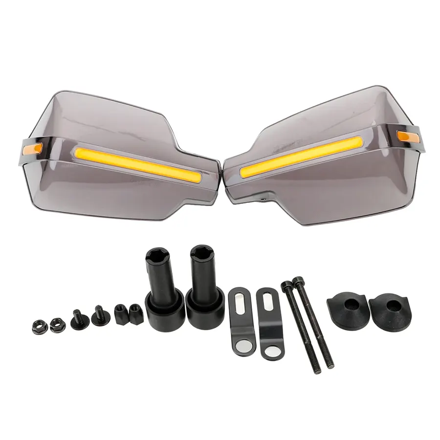 Protège-mains moto universels en polycarbonate, couleur Fumé