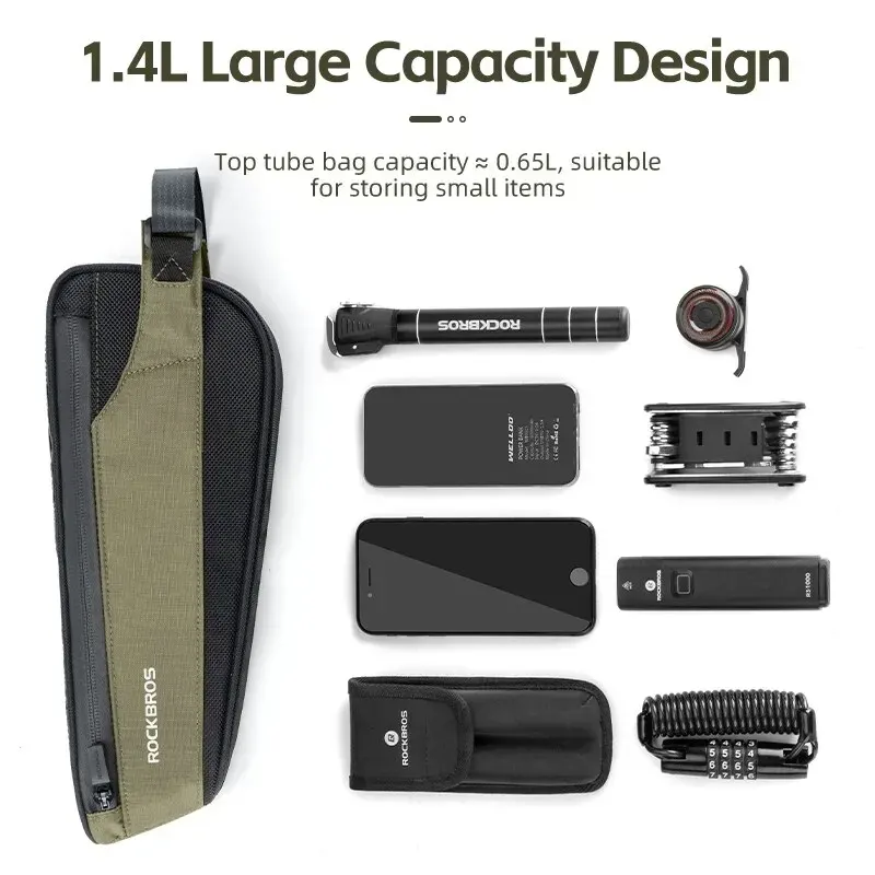 Sacoche de cadre vélo ROCKBROS réfléchissante, tube supérieur ou inférieur, photo 5