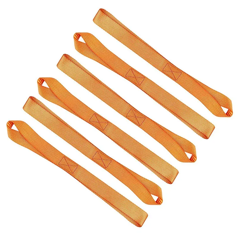 Sangles d'arrimage à boucle souple pour moto (lot de 6), couleur Orange