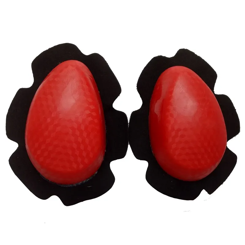Sliders de genou moto piste en POM, fixation velcro (la paire), couleur Rouge