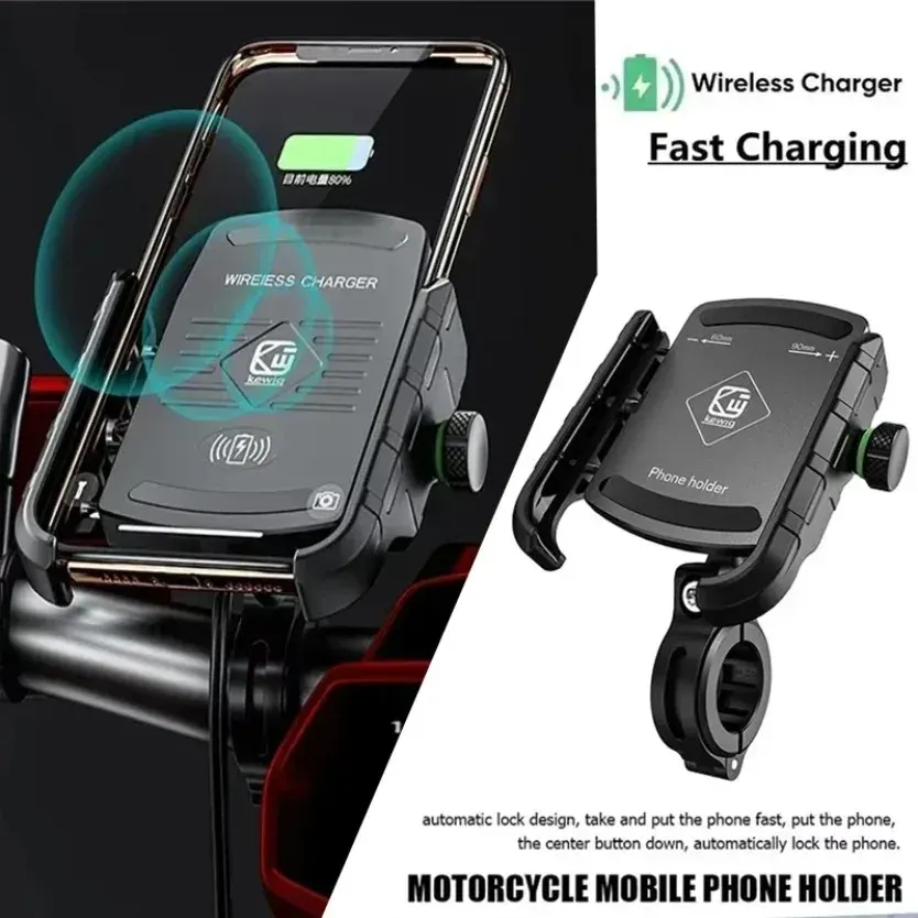 Support téléphone moto avec chargeur sans fil, photo 4