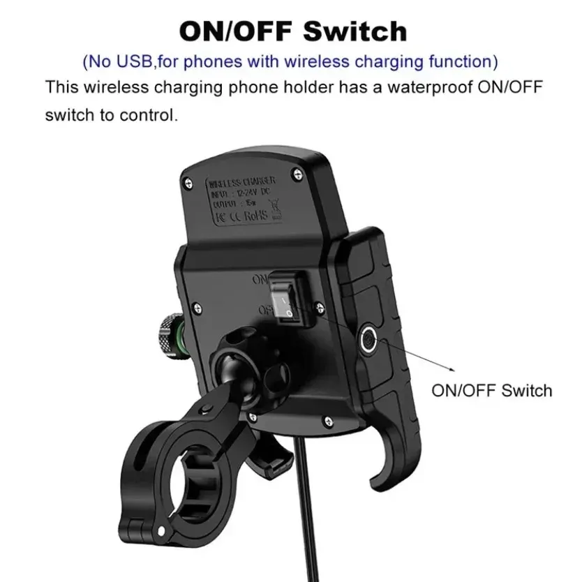 Support téléphone moto avec chargeur sans fil, photo 6