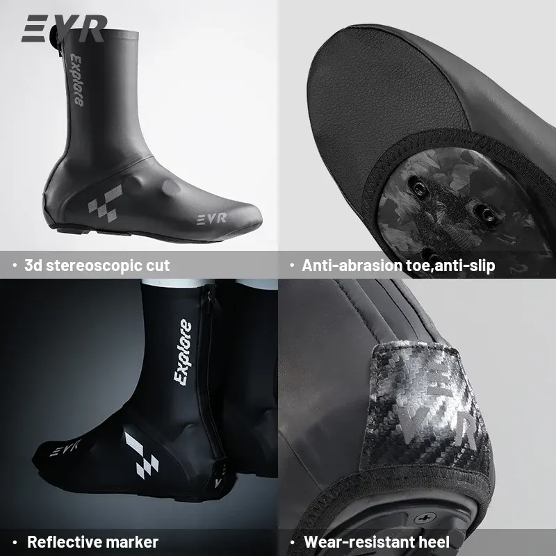 Surchaussures vélo thermiques imperméables EVR, doublure polaire, photo 5